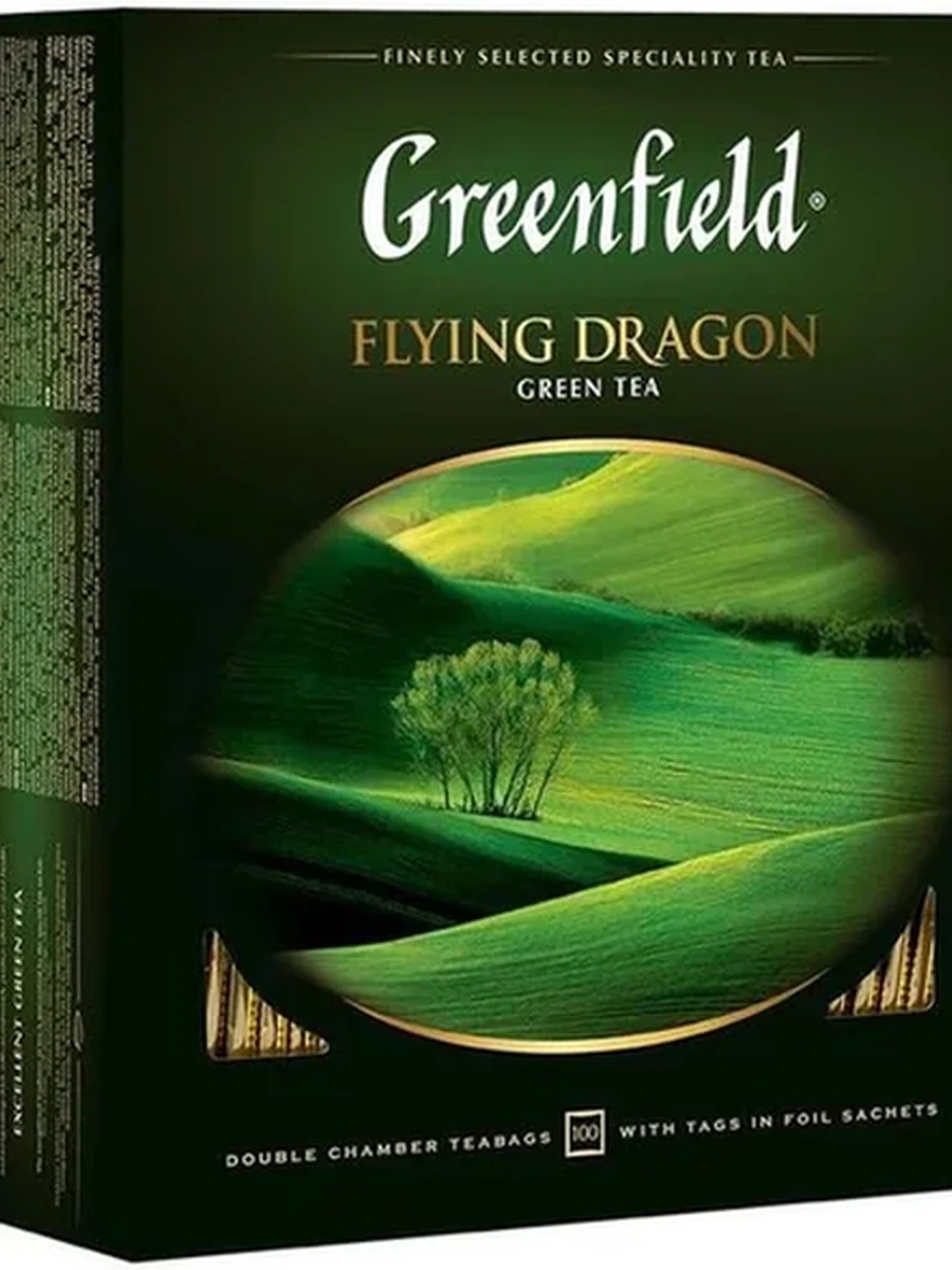 ЧАЙ ЗЕЛЕНЫЙ GREENFIELD FLYING DRAGON 100ПАКЕТ