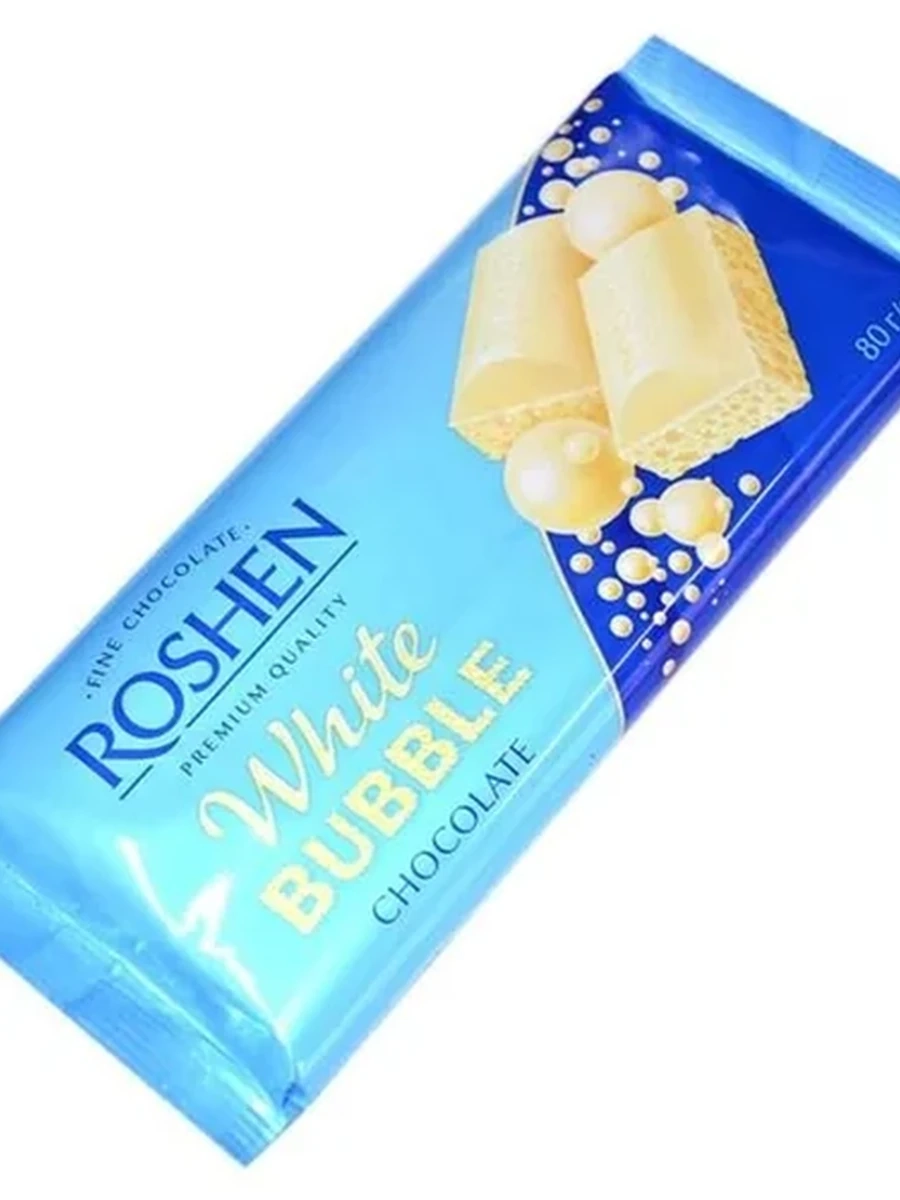 Roshen пористый белый 80гр