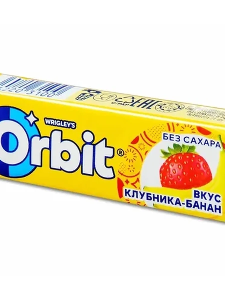 Orbit клубника/банан 14гр
