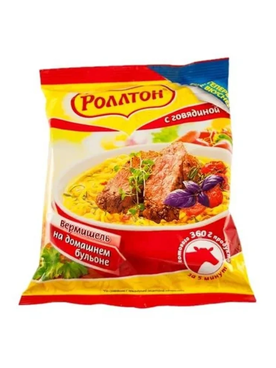 Лапша Роллтон говядина 60гр