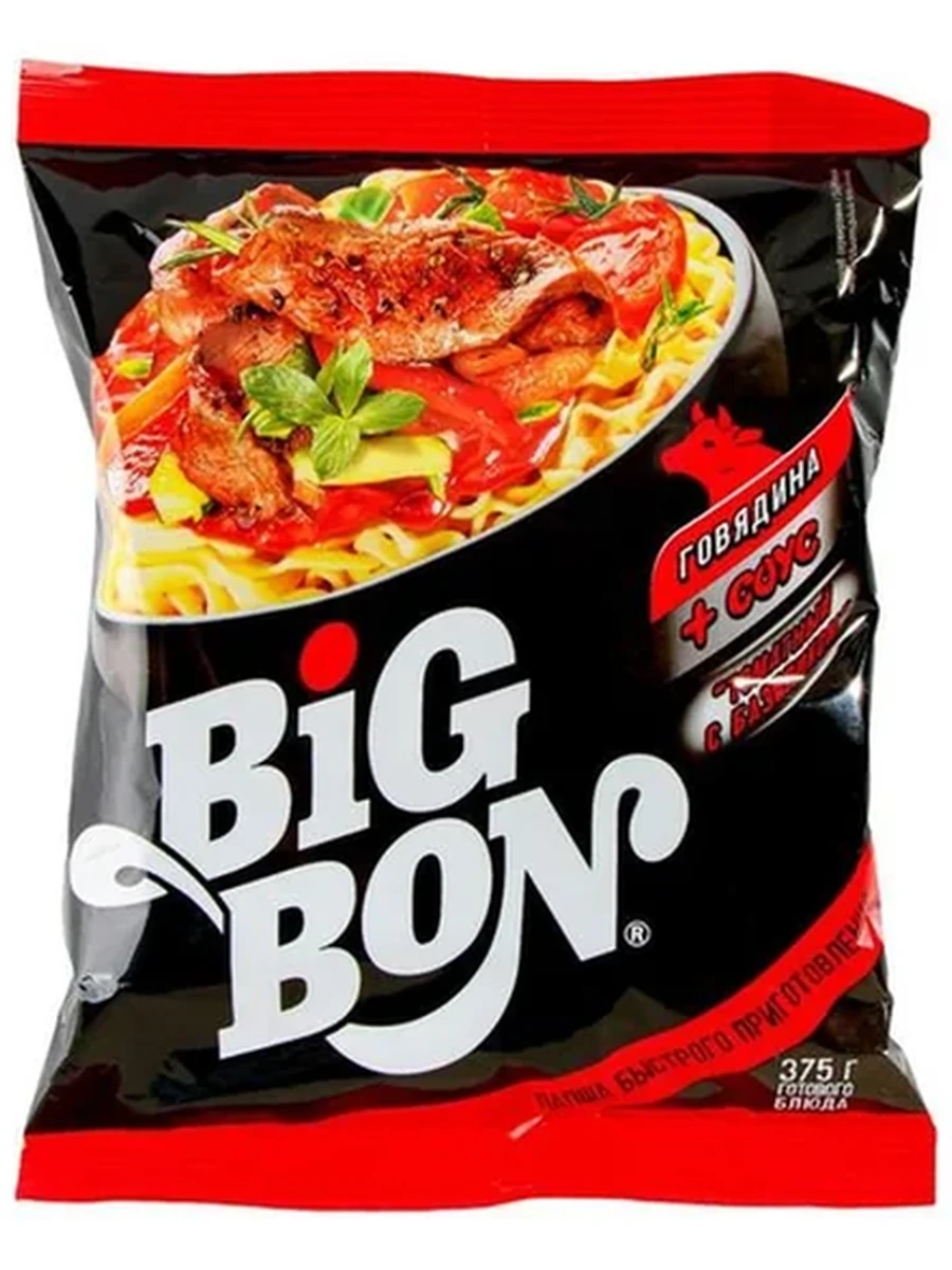 Лапша Big Bon говядина 75гр
