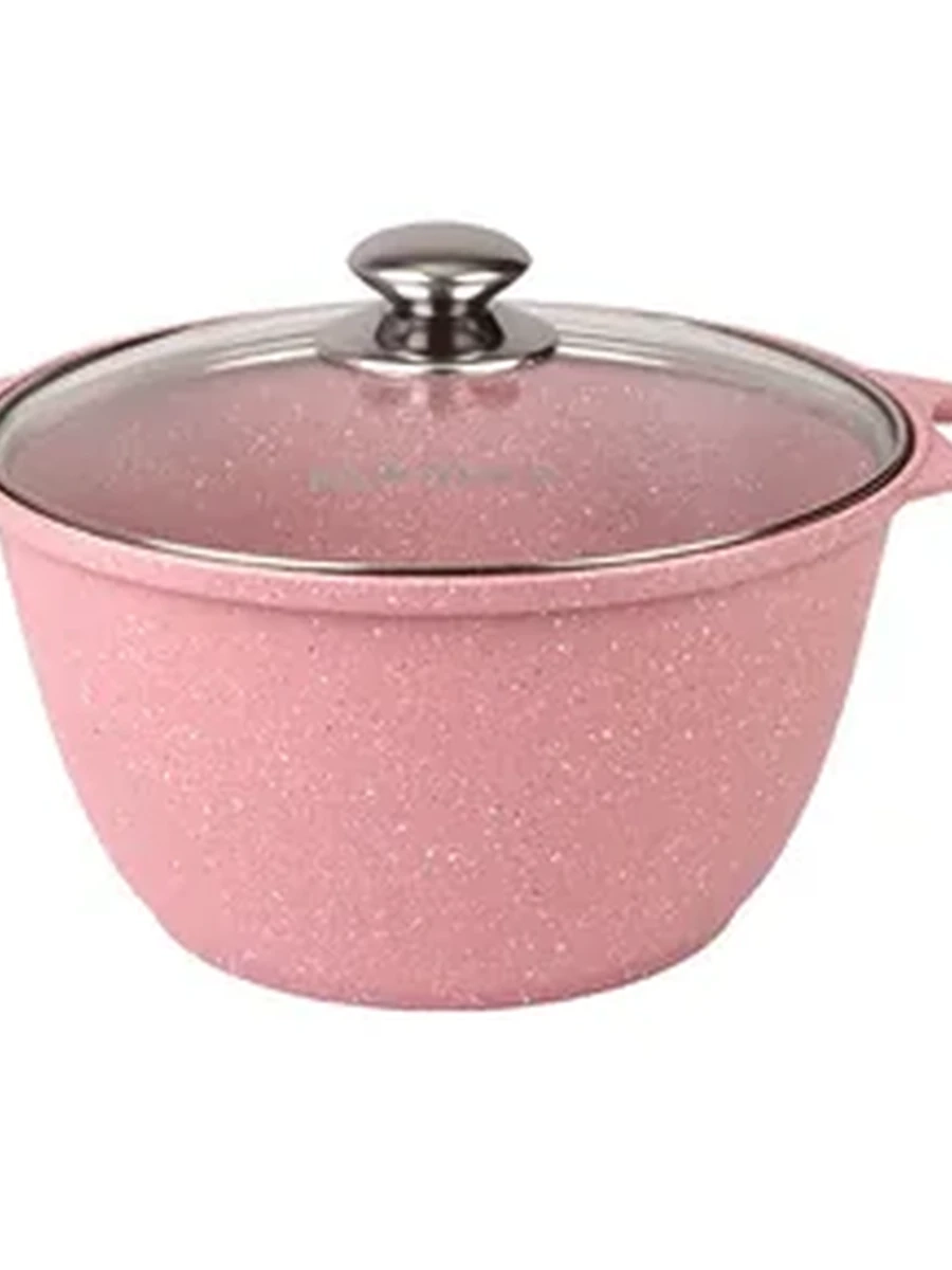 Кастрюля Kukmara 4 л со стеклянной крышкой, АП линия Trendy style (Rose)