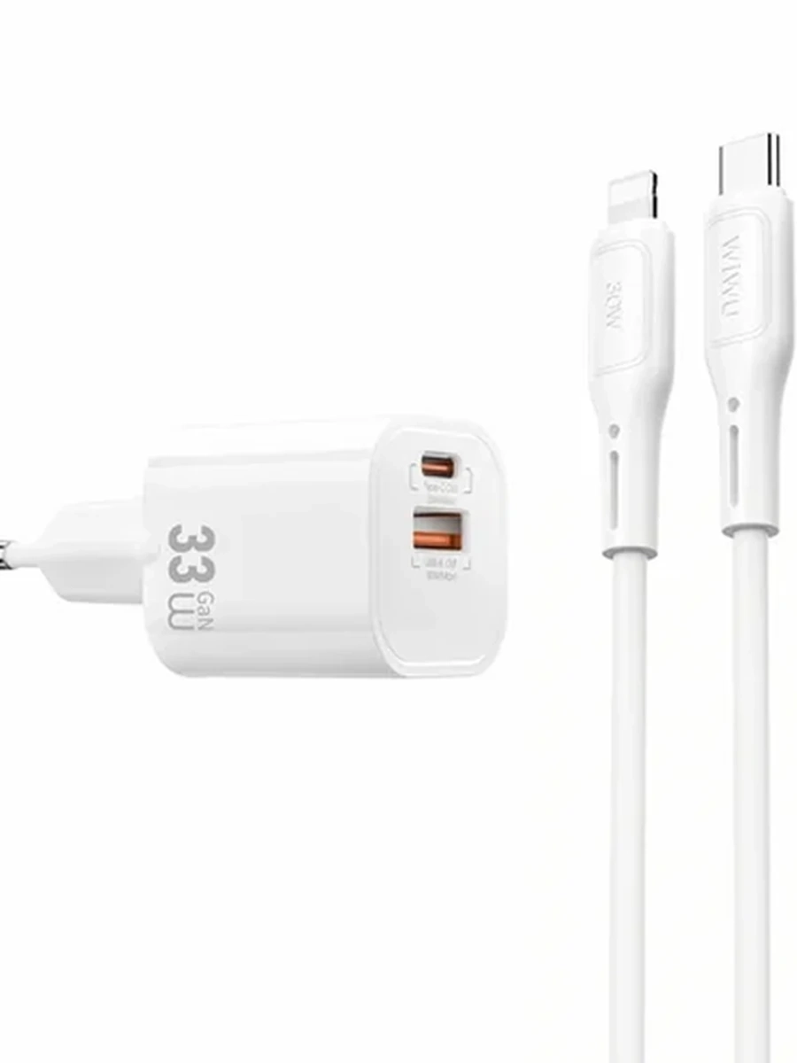 Зарядное устройство Wiwu Cube GaN Fast Charger USB-C to USB-C 33W Wi-G018