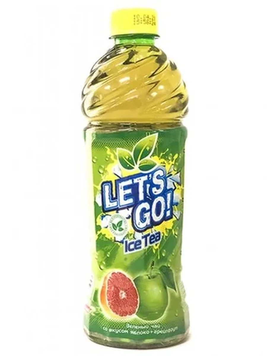 ЧАЙ ЗЕЛЕНЫЙ LET'S GO ЯБЛОКО ГРЕЙПФРУТ ПЭТ 1,2Л