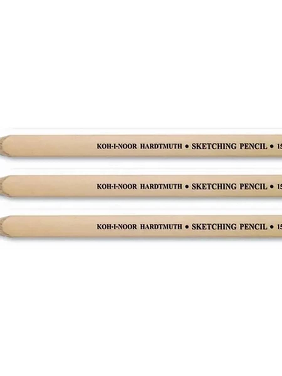 Карандаши для рисования и скетчинга KOH-I-NOOR SKETCHING PENCIL 6B. 3 штуки