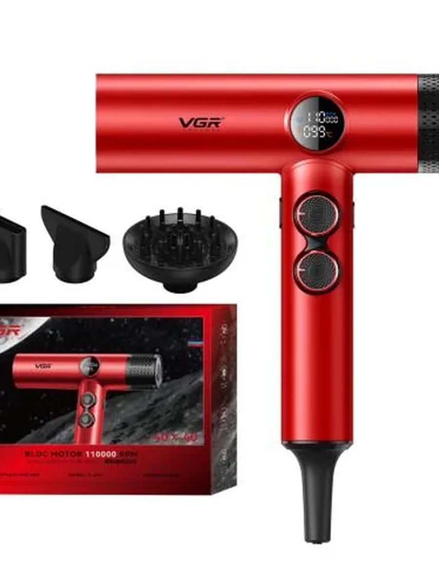 Профессиональный фен для волос VGR V-401 Red