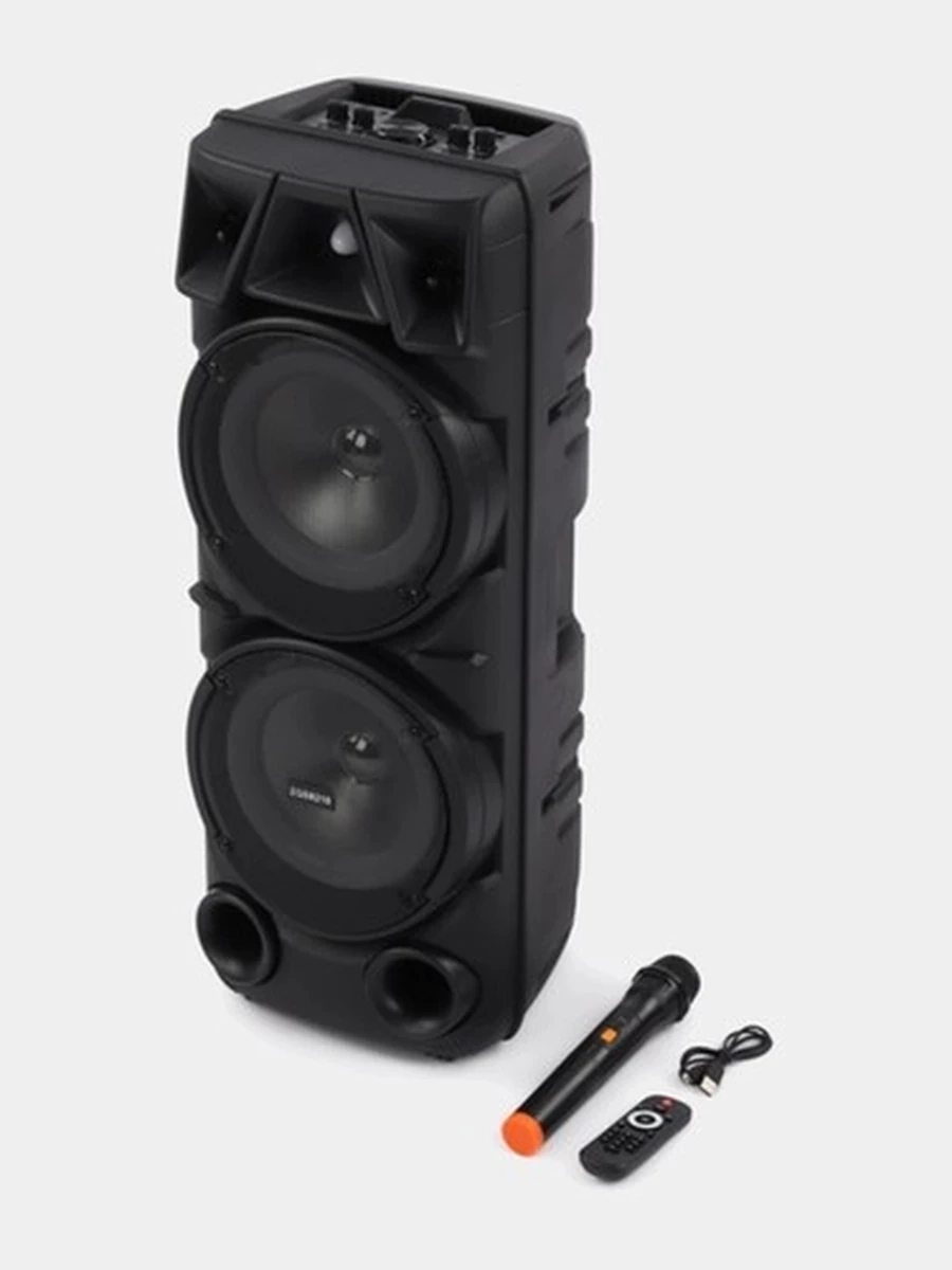 Портативная колонка BT Speaker ZQS-8210 с LED подсветкой, микрофоном и пультом ДУ