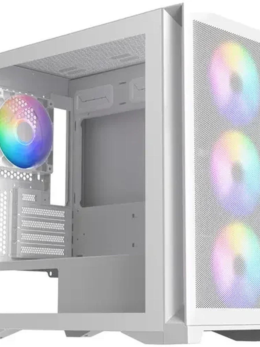 Корпус ARDOR GAMING Aeris RM1, Minitower, White, USB 3.2*2, USB Type-C, 0.7 mm, 4x120 ARGB, без БП