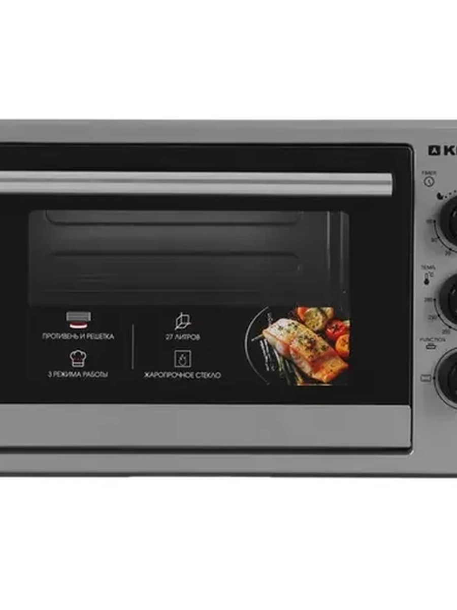 Мини-печь Kraft KF-MO 270 [27 л, 1300 Вт, серый, черный]