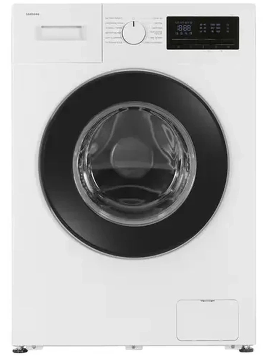 Стиральная машина  Samsung WW80FG3M05AWLP  [фронтальная, стирка 8 кг, 1400 об/мин, пар, 69.5 см x 85 см x 46.5 см] белый, чёрный, дисплей