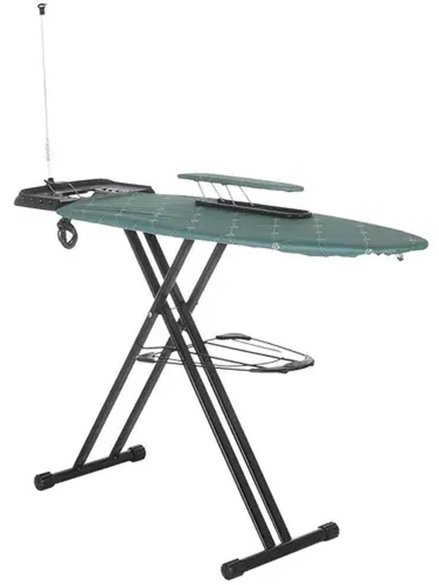 Гладильная доска HAUSHALT Sophy Brilliant emerald SF/BE [123х46, перфорированный моноблок, подутюжник, удлинитель]