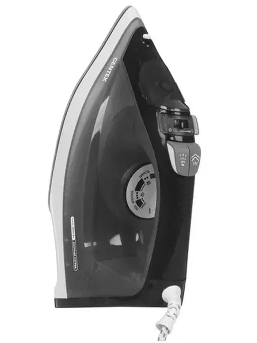 Утюг Centek CT-2307 [2800 Вт, подошва - керамика, 320 мл, 1.8 м, черный/белый]