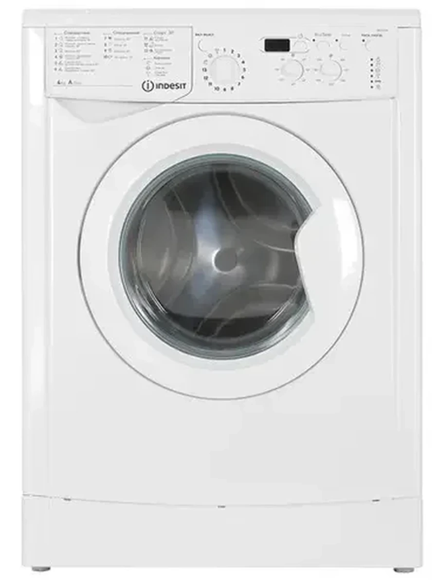 Стиральная машина  Indesit IWUD 4085 (CIS)  [фронтальная, стирка 4 кг, 800 об/мин, 60 см x 85 см x 33 см] белый, дисплей
