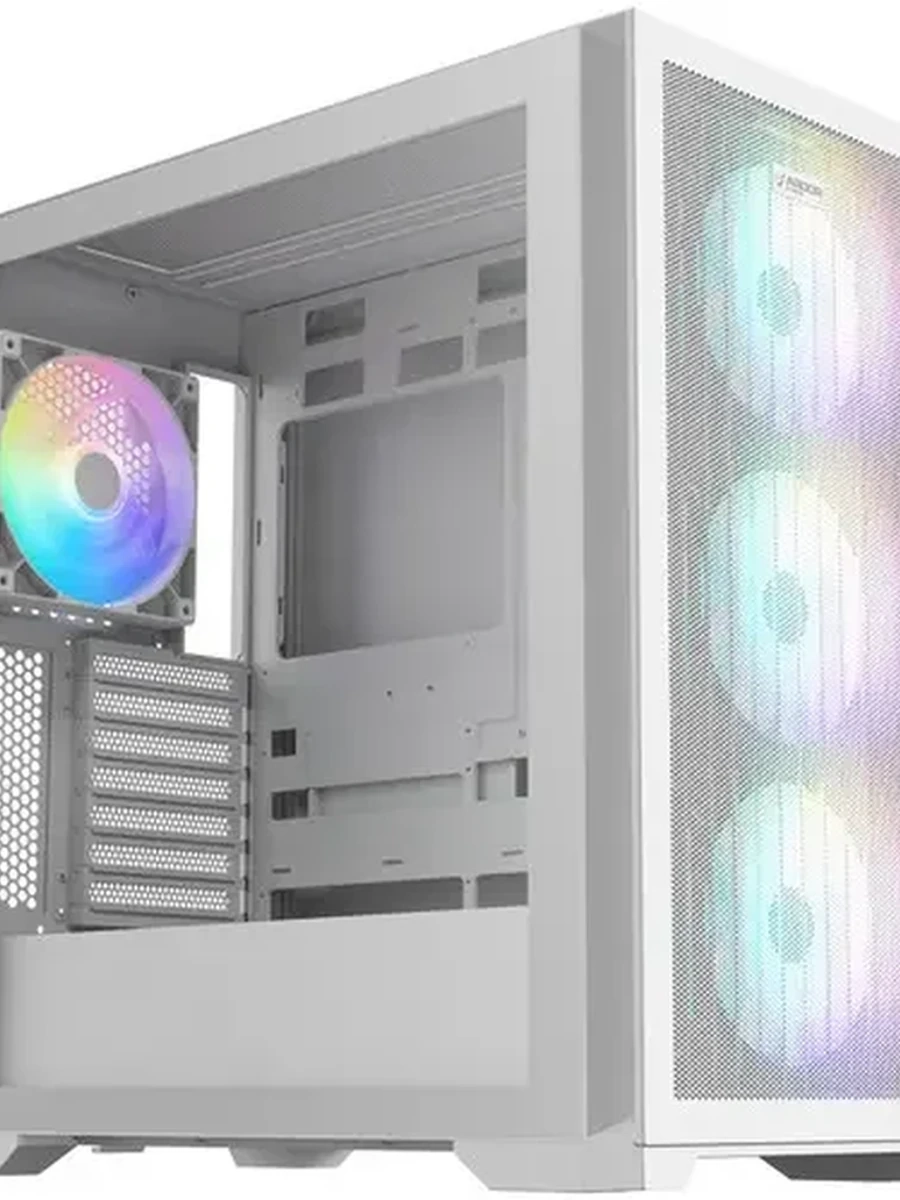 Корпус ARDOR GAMING Aeris R4, Midtower, White, USB 3.2*2, USB Type-C, 0.7 mm, 4x140 ARGB, без БП