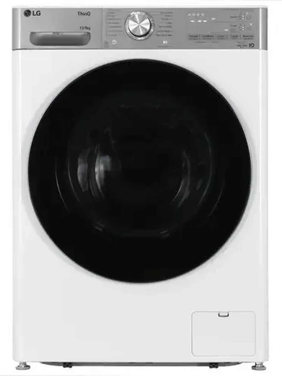 Стирально-сушильная машина LG F4V9LD2W [фронтальная, стирка 13 кг, сушка 8 кг, 1400 об/мин, инвертор, 60 см х 85 см х 61.5 см] белый, черный, дисплей