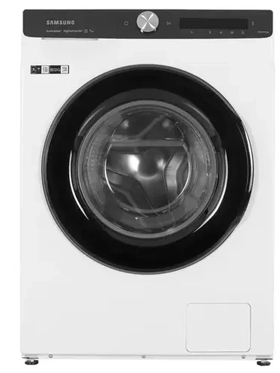 Стиральная машина Samsung WW70AG6S23ATLP [фронтальная, стирка 7 кг, 1200 об/мин, пар, 60 см x 85 см x 44 - 52 см] белый, черный, дисплей
