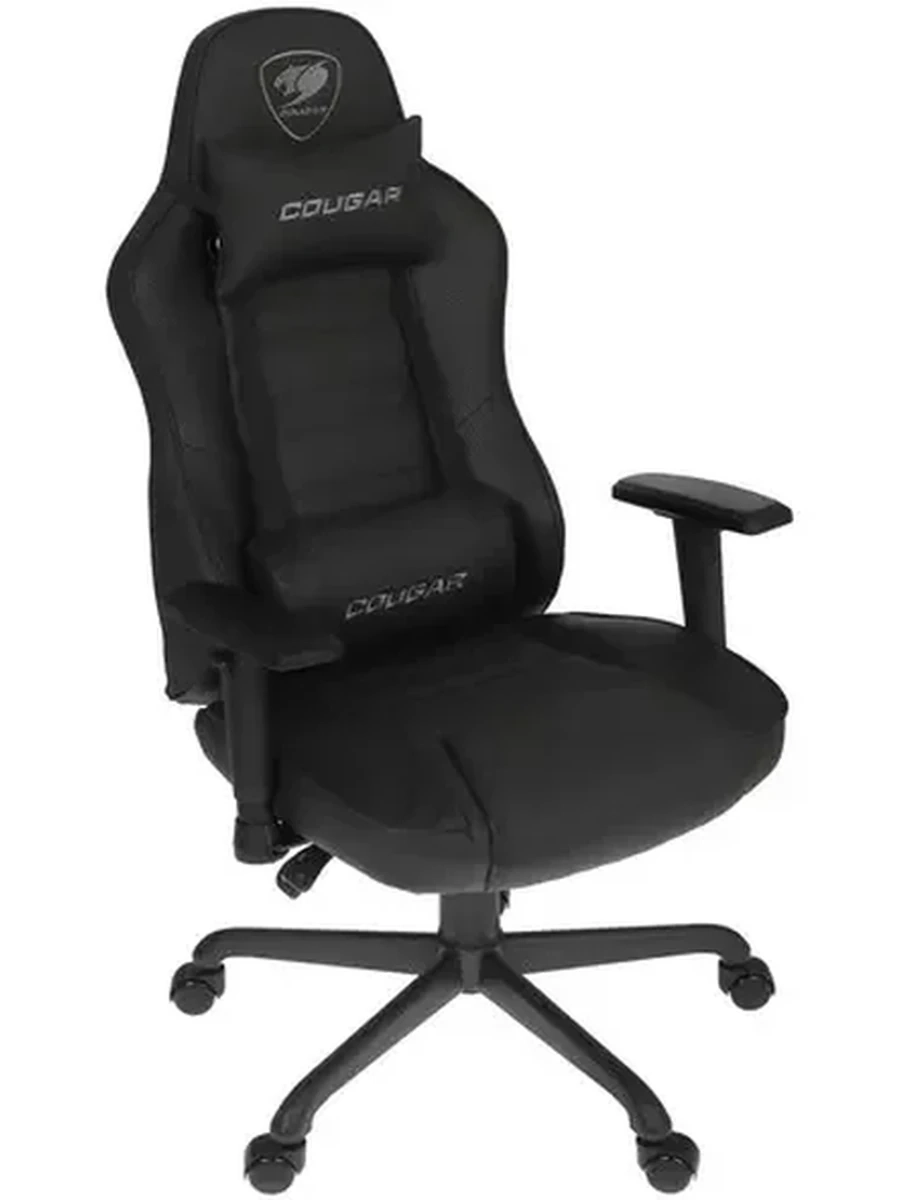 Кресло игровое Cougar Fusion S Black черный [эко-кожа, эко-кожа, металл, нет, 2D]