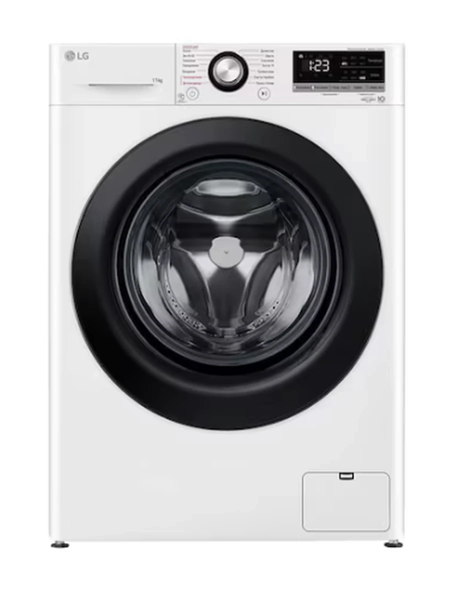 Стиральная машина LG F4V3ES6W вместительностью 11кг, в белом цвете