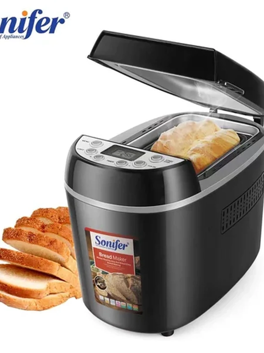 Хлебопечка Sonifer SF-4005, 870 Вт, 12 программ, автоматическая, таймер 15 ч