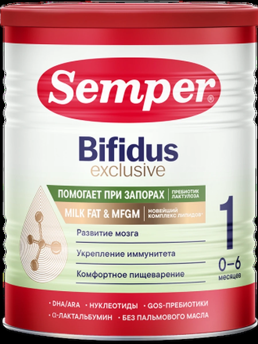 Semper мол смесь «Семпер бифидус Эксклюзив 1» (400грх12)
