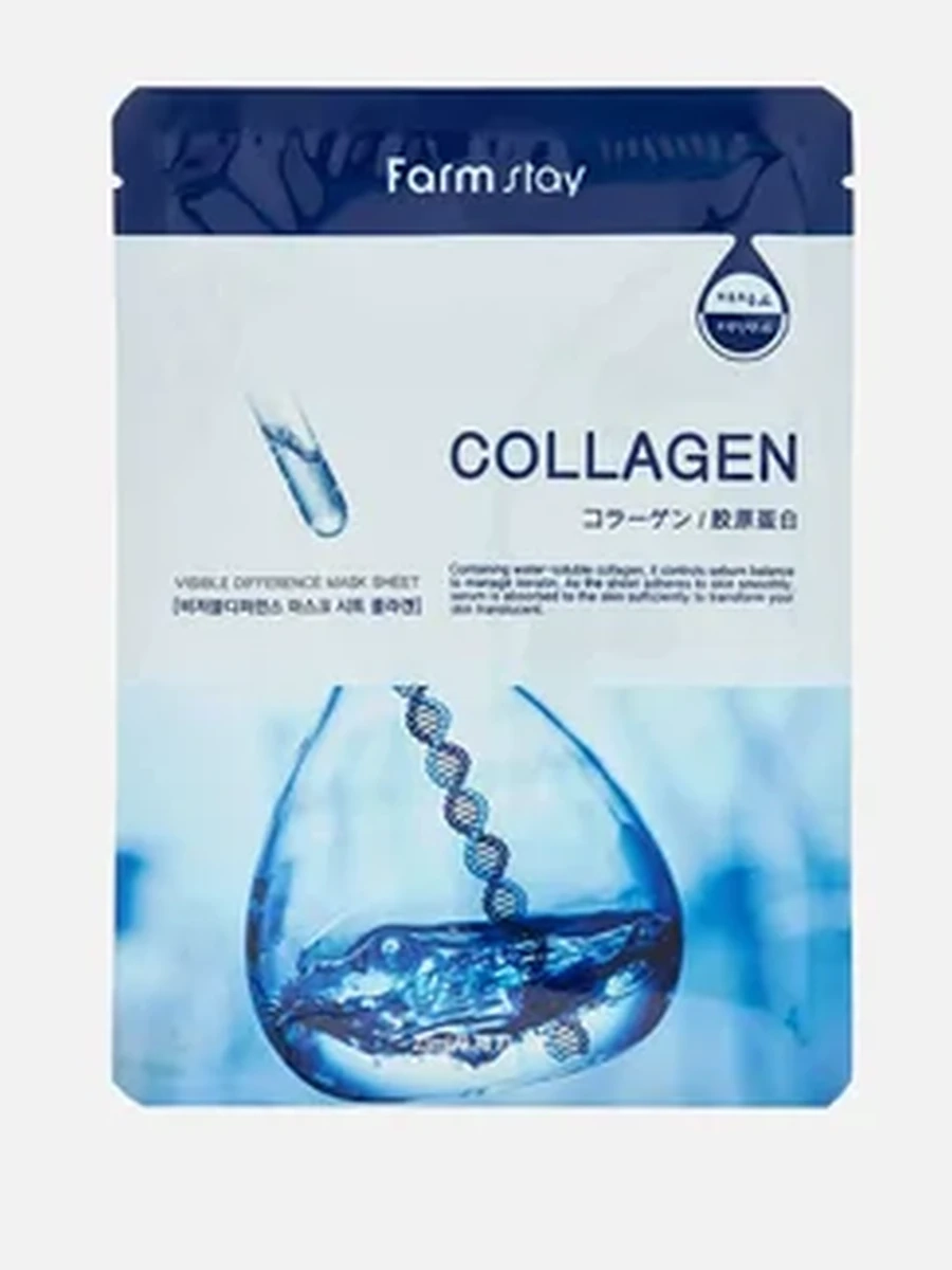 FARM STAY VISIBLE DIFFERENCE MASK SHEET COLLAGEN-Коллаген