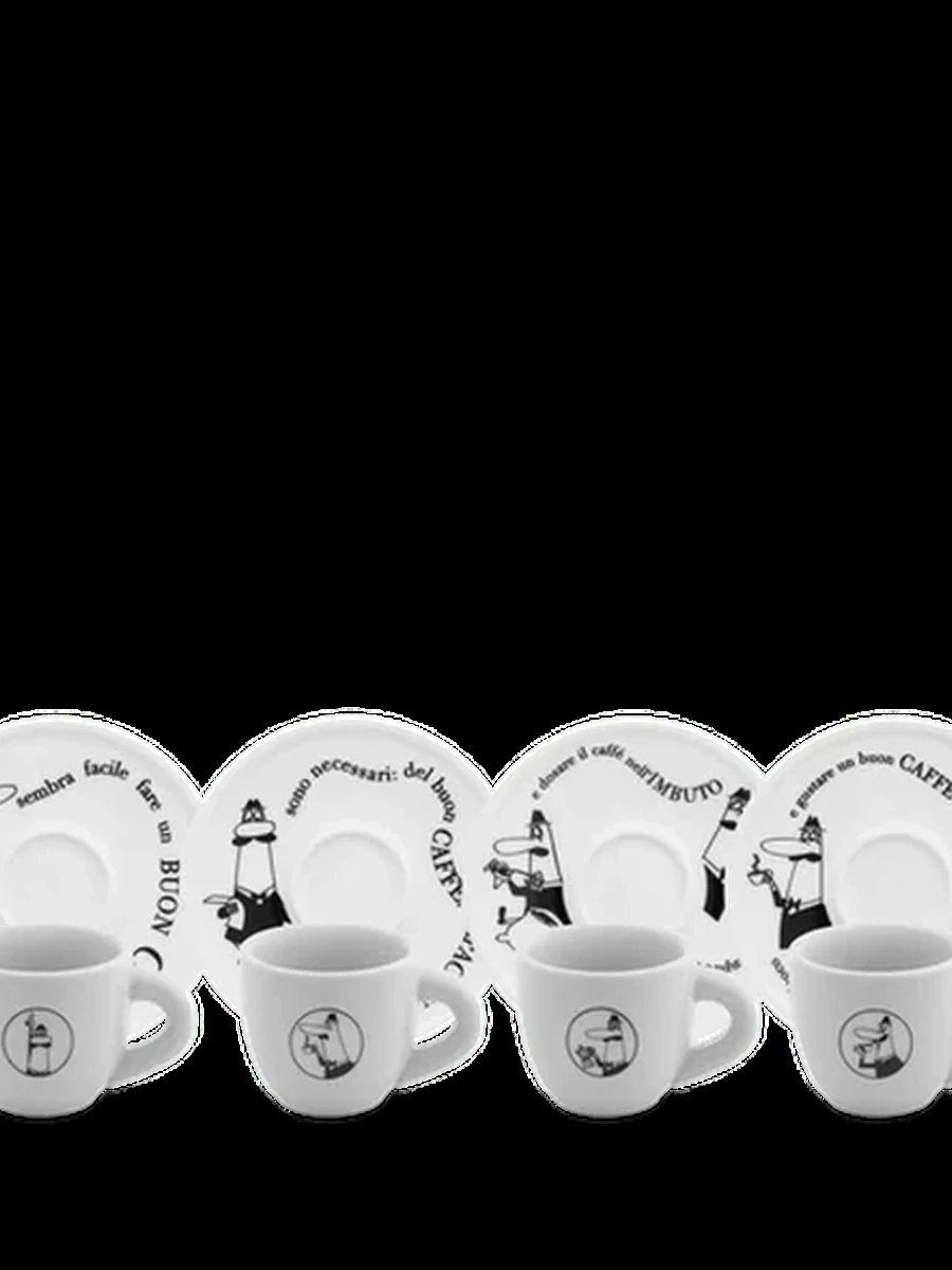 Bialetti Набор 4 чашки Moka Carosello