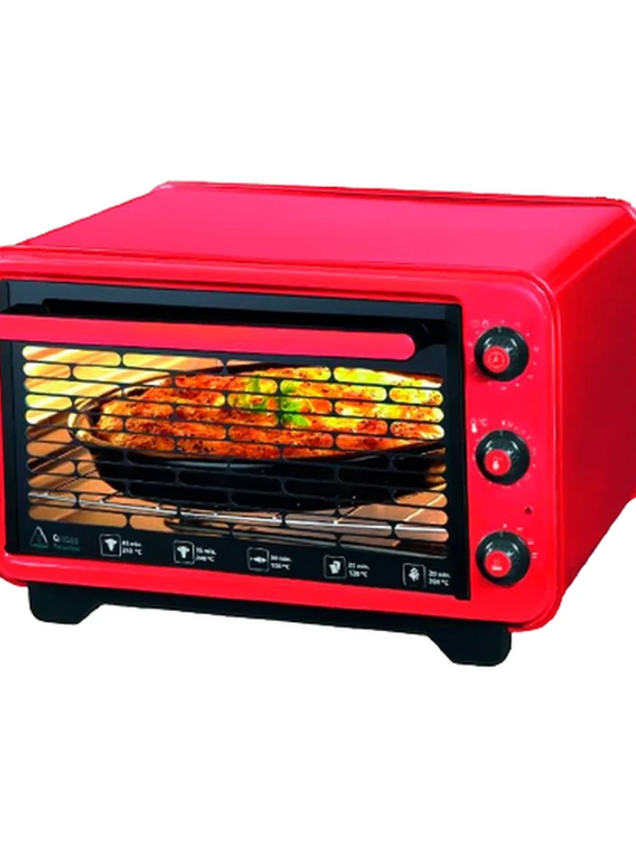 Духовая мини-печь Evar KF 3125 красно-черная
