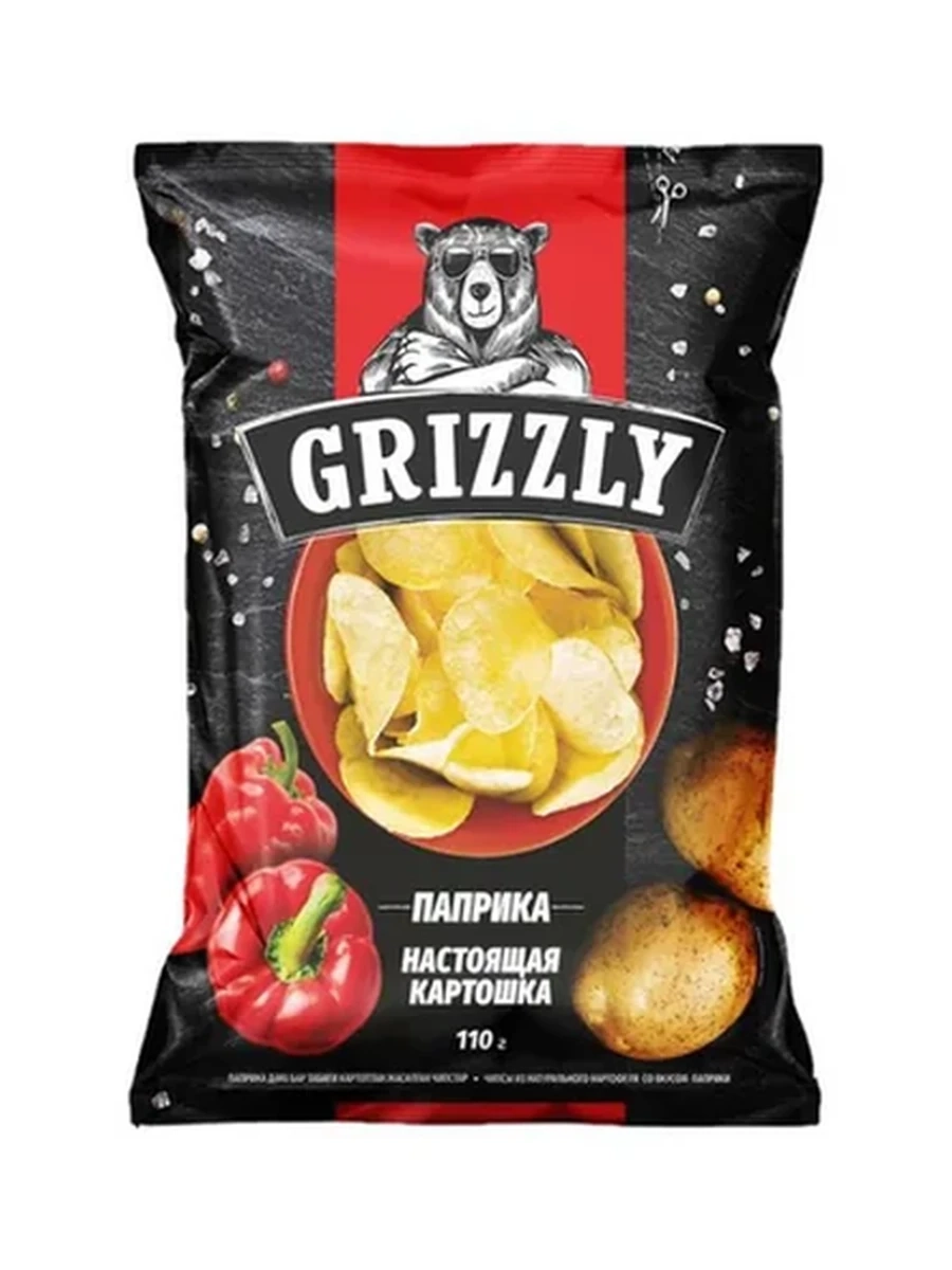 ЧИПСЫ ТАБИГЫЙ TM GRIZZLY ПАПРИКА 100ГР