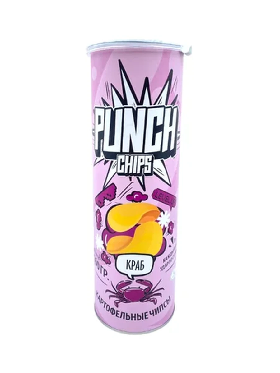 ЧИПСЫ PUNCH СО ВКУСОМ КРАБА 160ГР