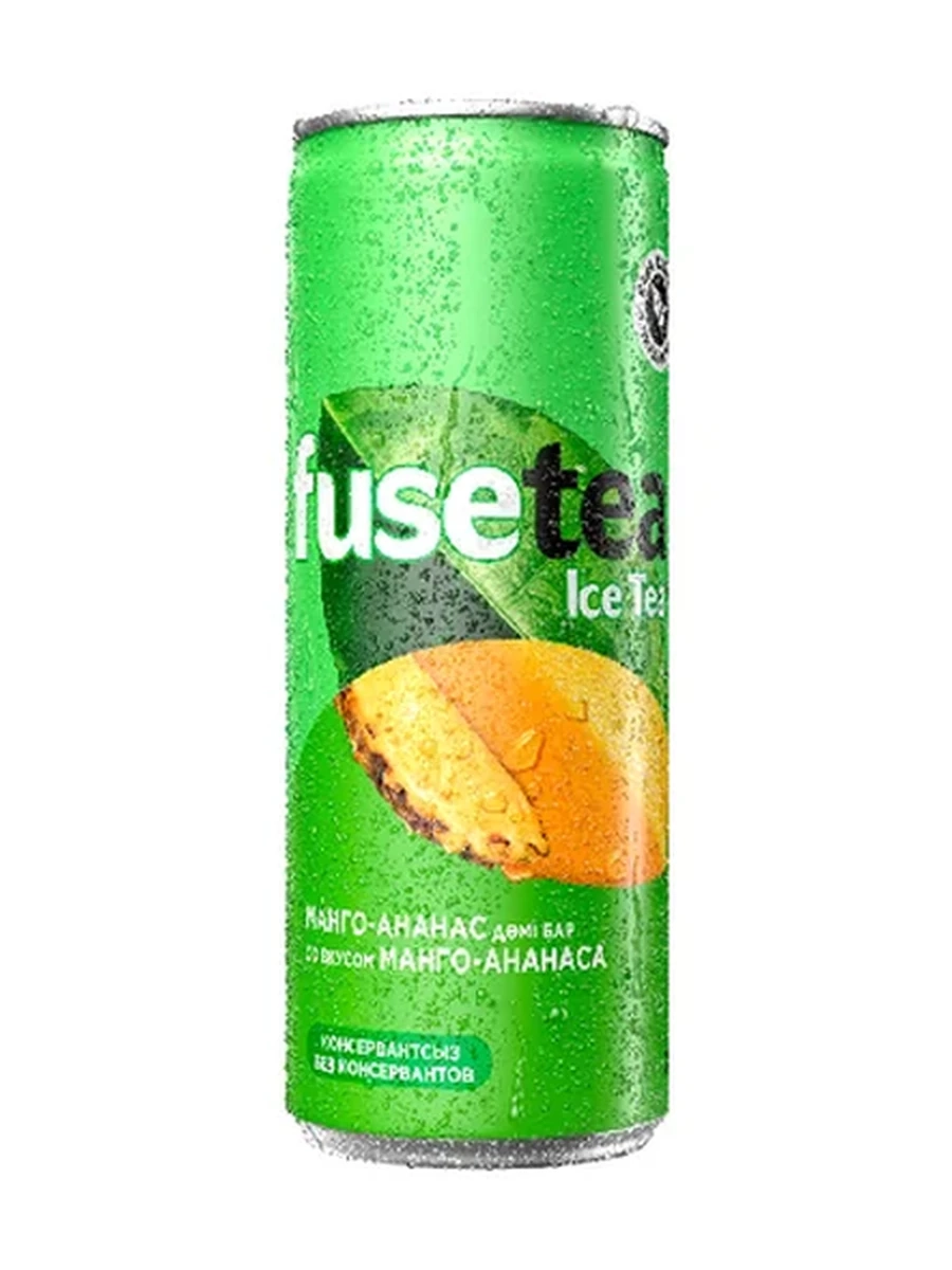 ЧАЙ FUSE TEA СО ВКУСОМ МАНГО И АНАНАСА 450МЛ Ж/Б