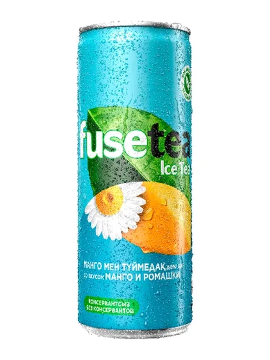 ЧАЙ FUSE TEA СО ВКУСОМ МАНГО И РОМАШКИ 450МЛ Ж/Б