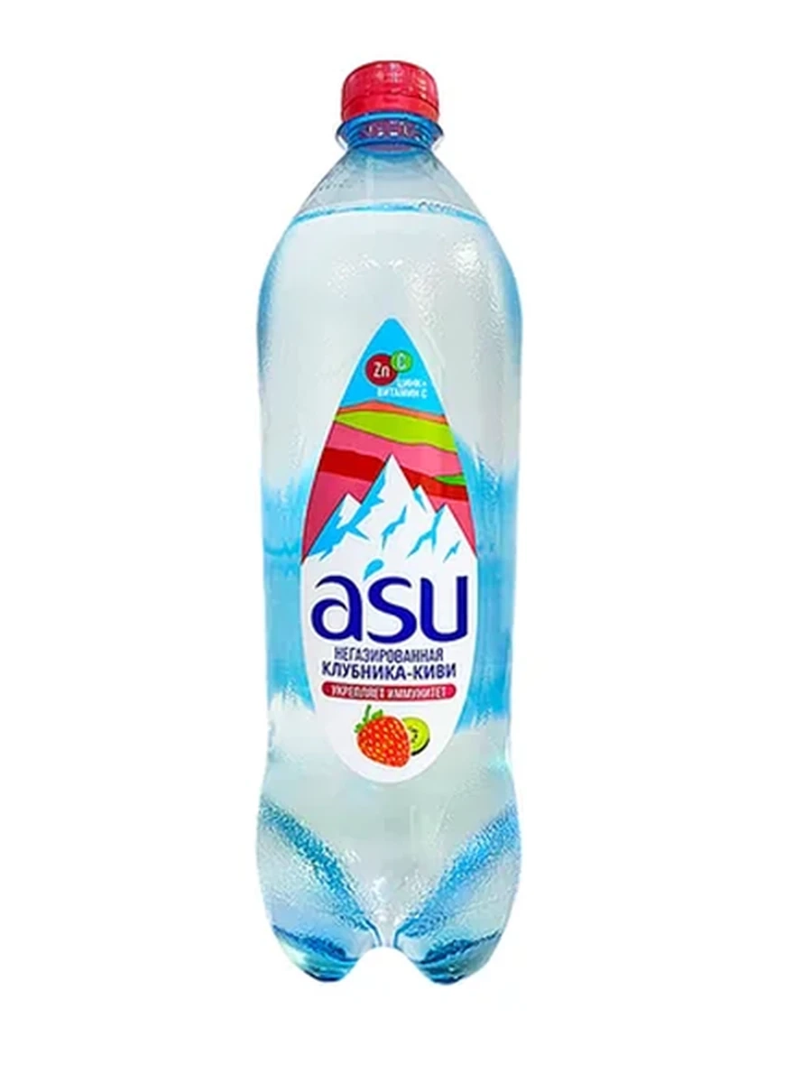 ВОДА ASU БЕЗ ГАЗА СО ВКУСОМ КЛУБНКА-КИВИ ПЭТ 1Л