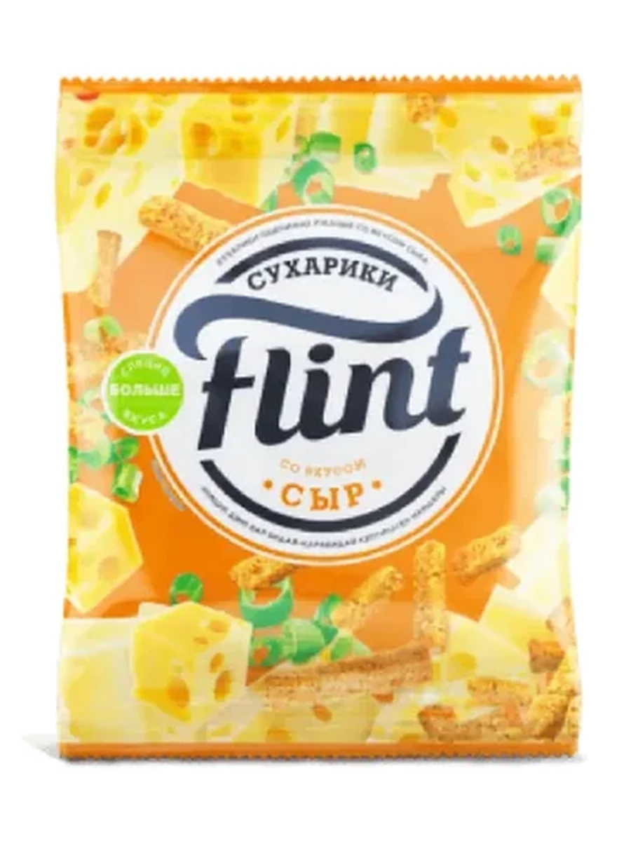 СУХАРИКИ ФЛИНТ СО ВКУСОМ СЫРА 190ГР