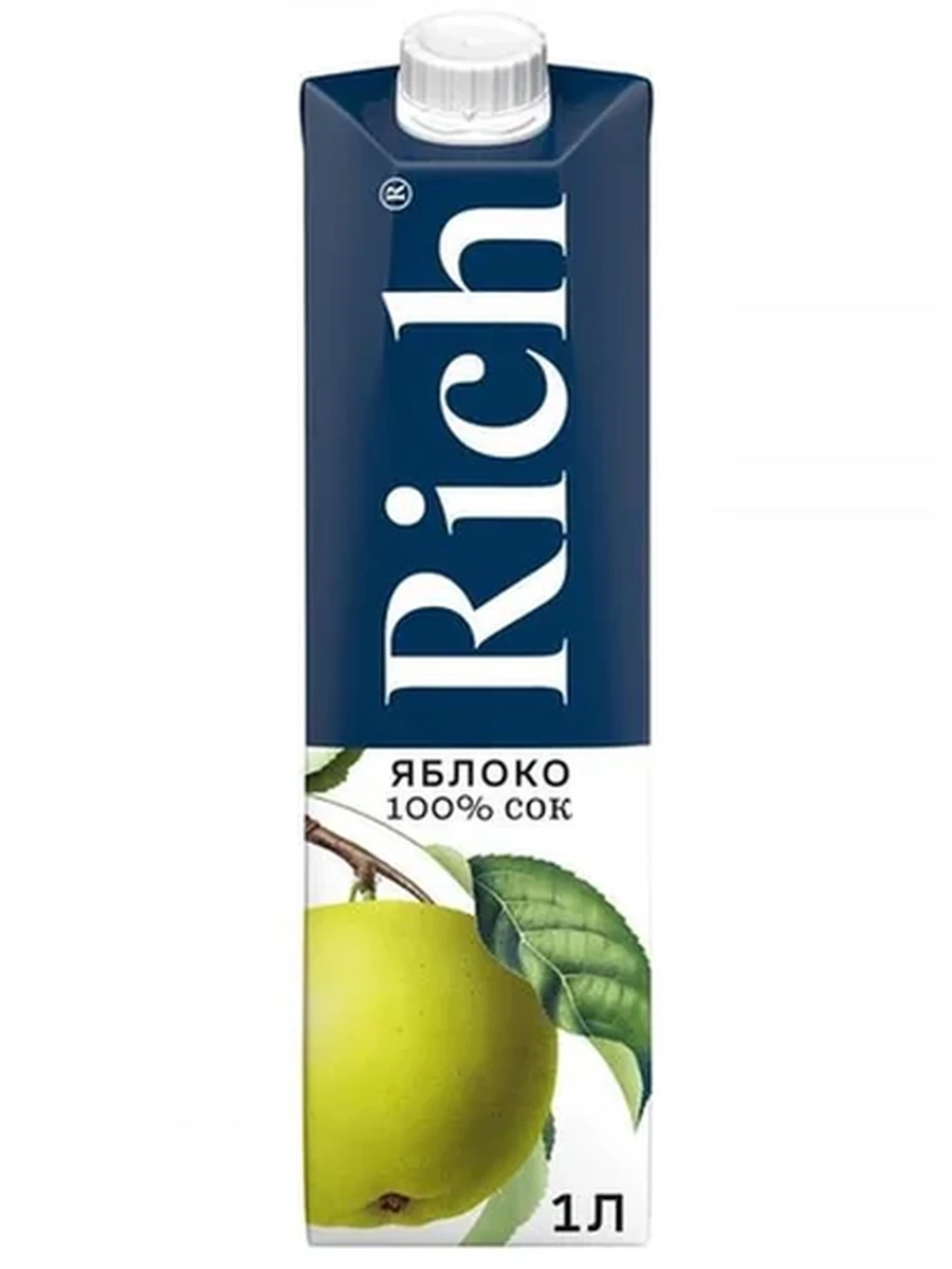 Сок Rich яблоко 1л