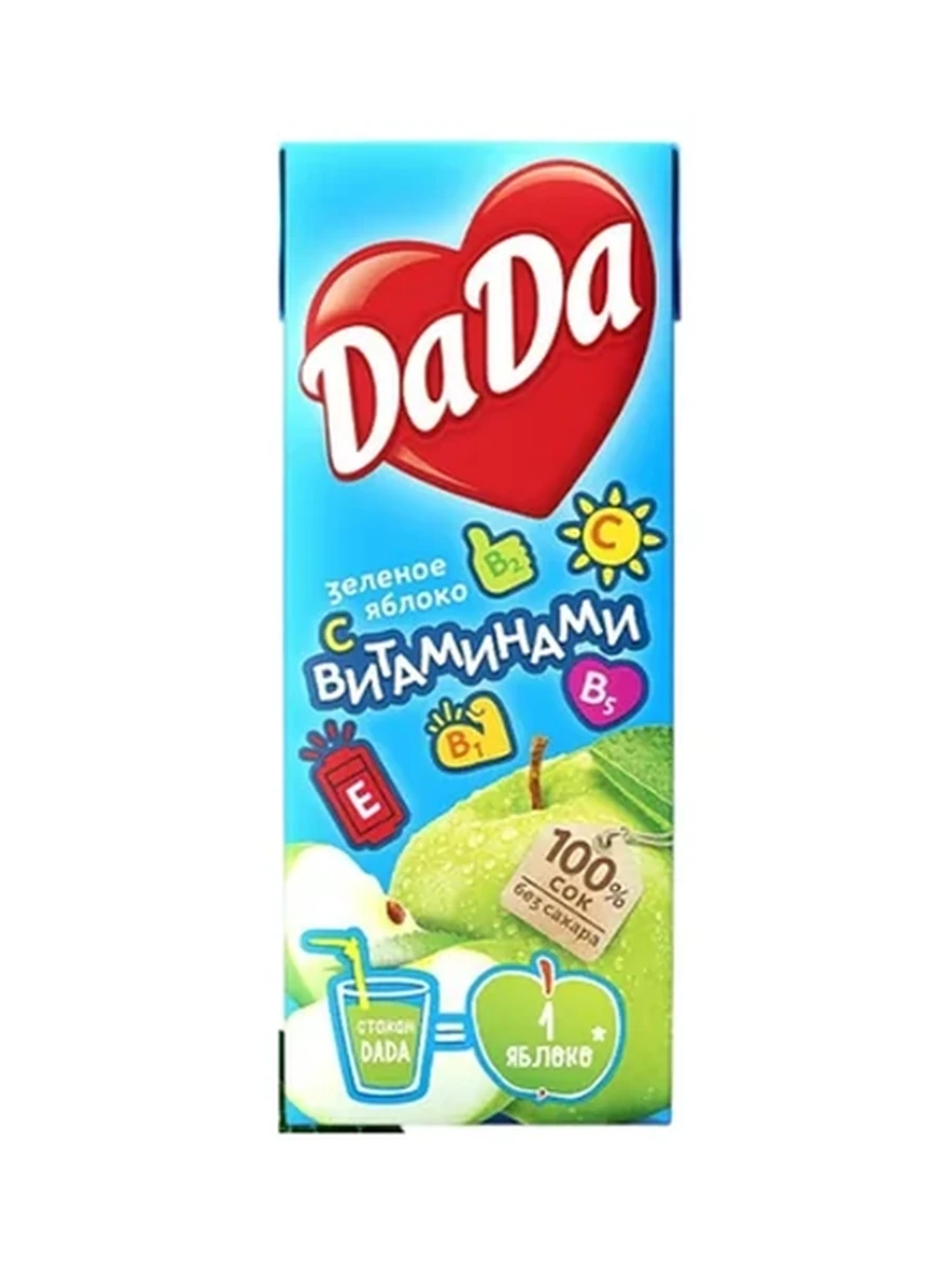 Нектар Da-Da зеленое яблоко 0,2л