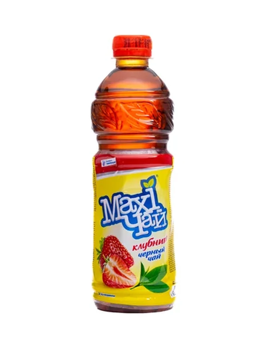 ЧАЙ ЧЕРНЫЙ MAXI КЛУБНИКА ПЭТ 450МЛ