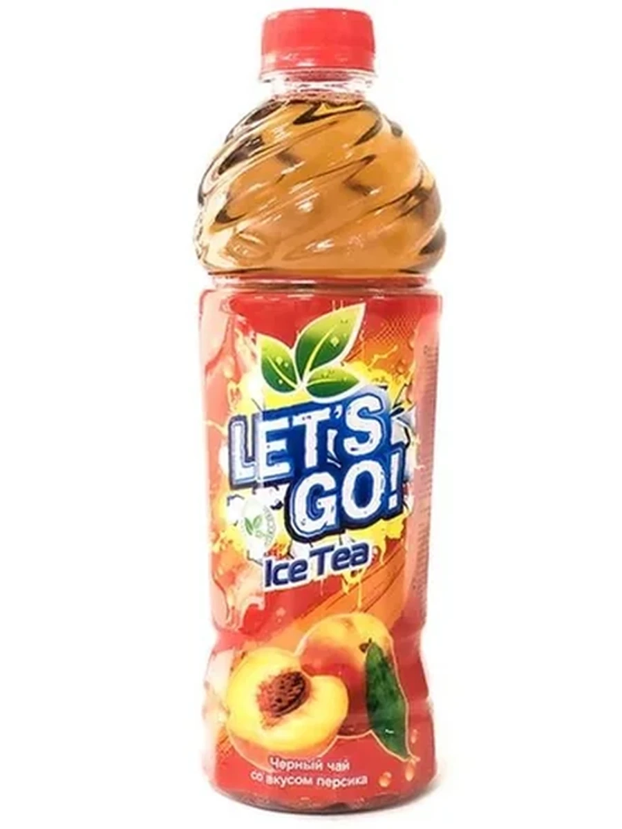 ЧАЙ ЧЕРНЫЙ LET'S GO ПЕРСИК ПЭТ 0,5Л