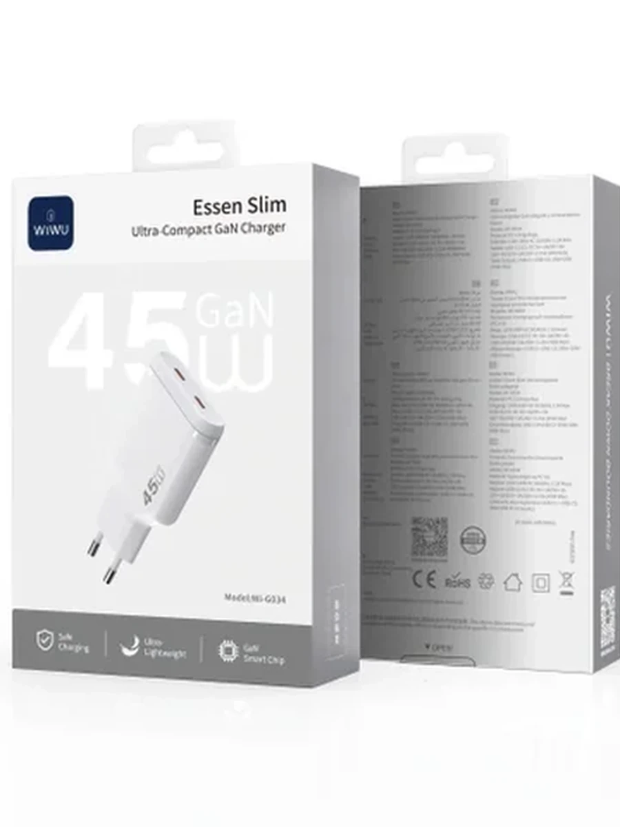 45W Essen Slim Ultra-Compact GaN Charger
Wi-G034