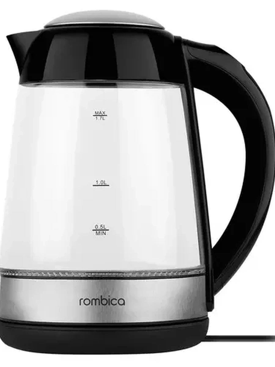 Электрочайник Rombica KE-0104 [Стекло,1.7 л., 2200 Вт, Терморегулятор]