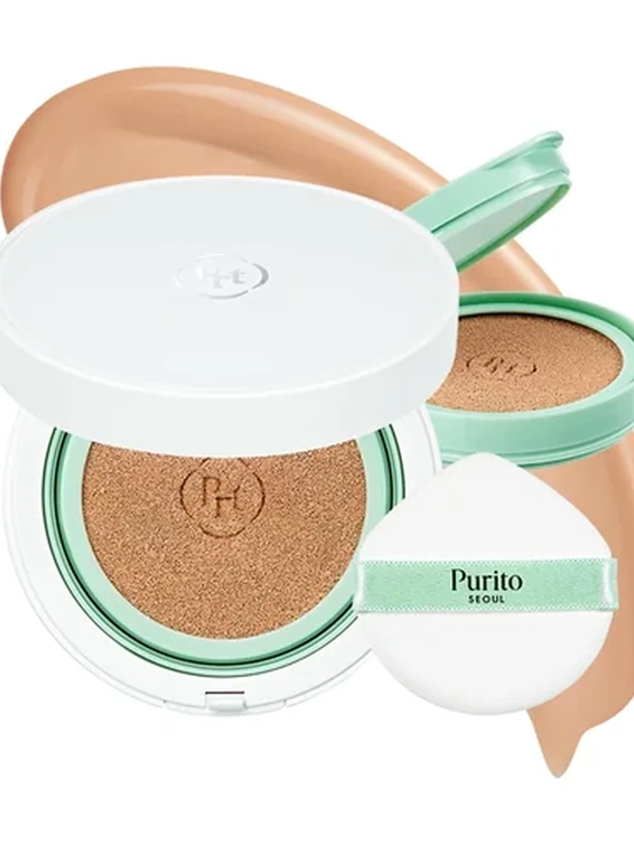 Кушон с центеллой для лица Purito Wonder releaf centella bb cushion 21 light beige