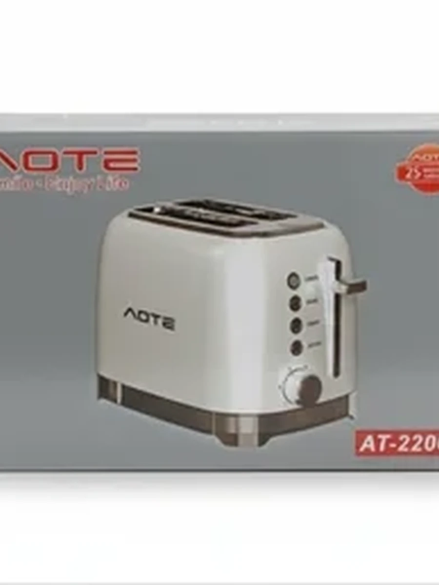 Тостер электрический AOTE AT-22006 на 2 ломтика с регулировкой прожарки