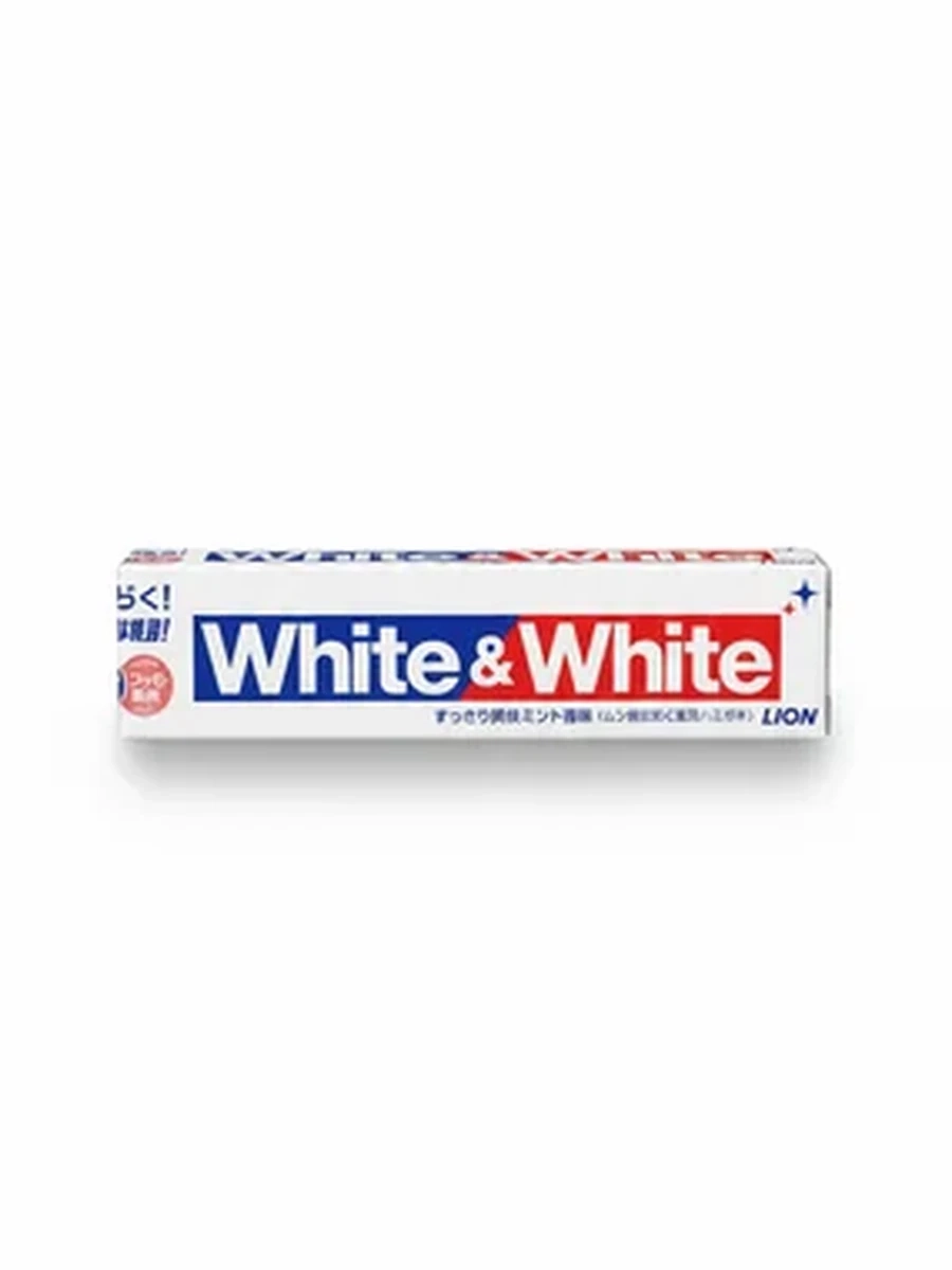 Японская отбеливающая зубная паста Lion White & White с мятным вкусом