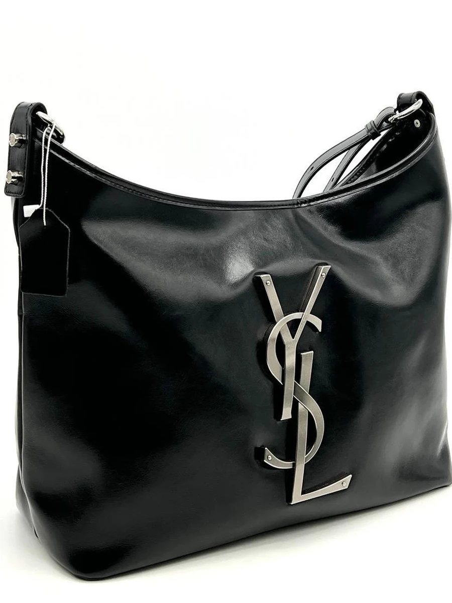 КОЖАНАЯ СУМКА SAINT LAURENT ЧЕРНАЯ\КОРИЧНЕВАЯ