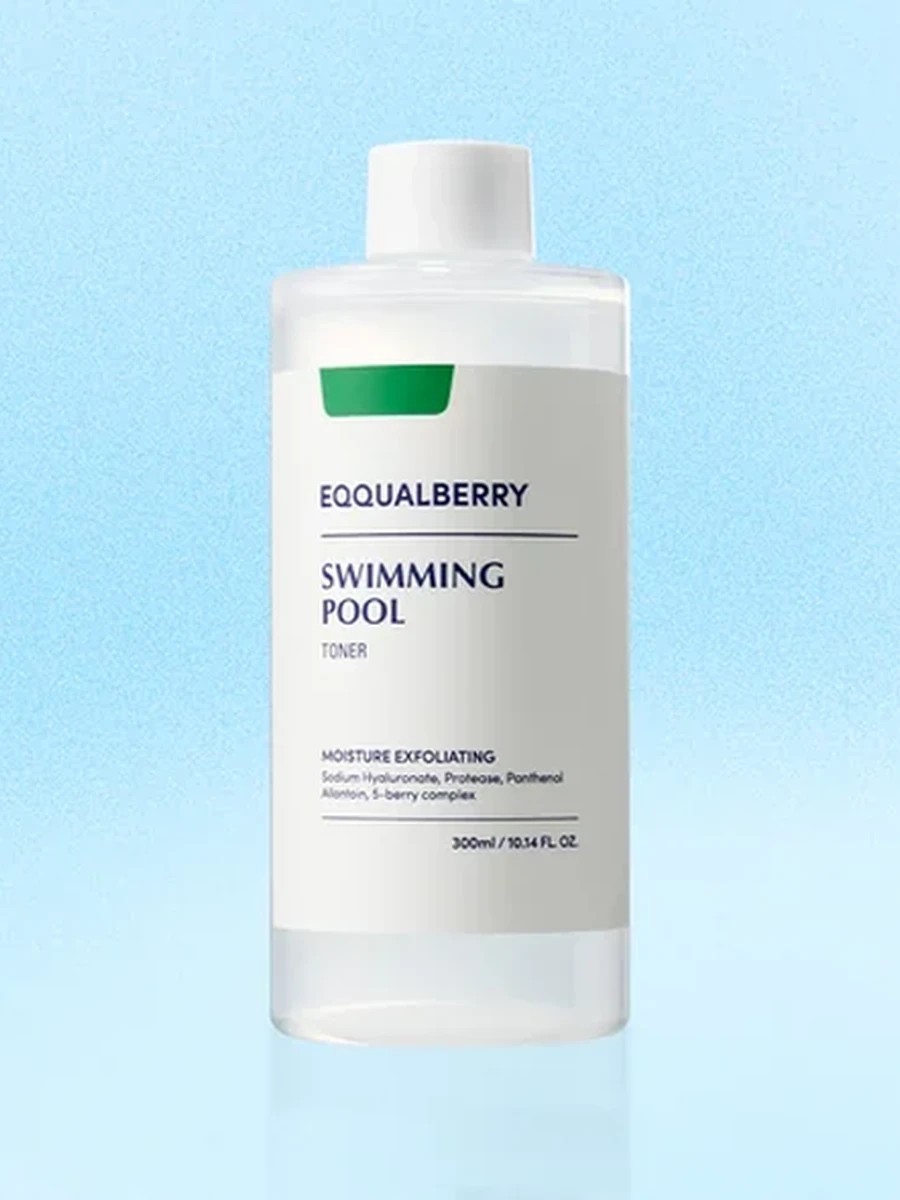 Увлажняющий и отшелушивающий тонер Eqqualberry Swimming Pool Toner 300ml