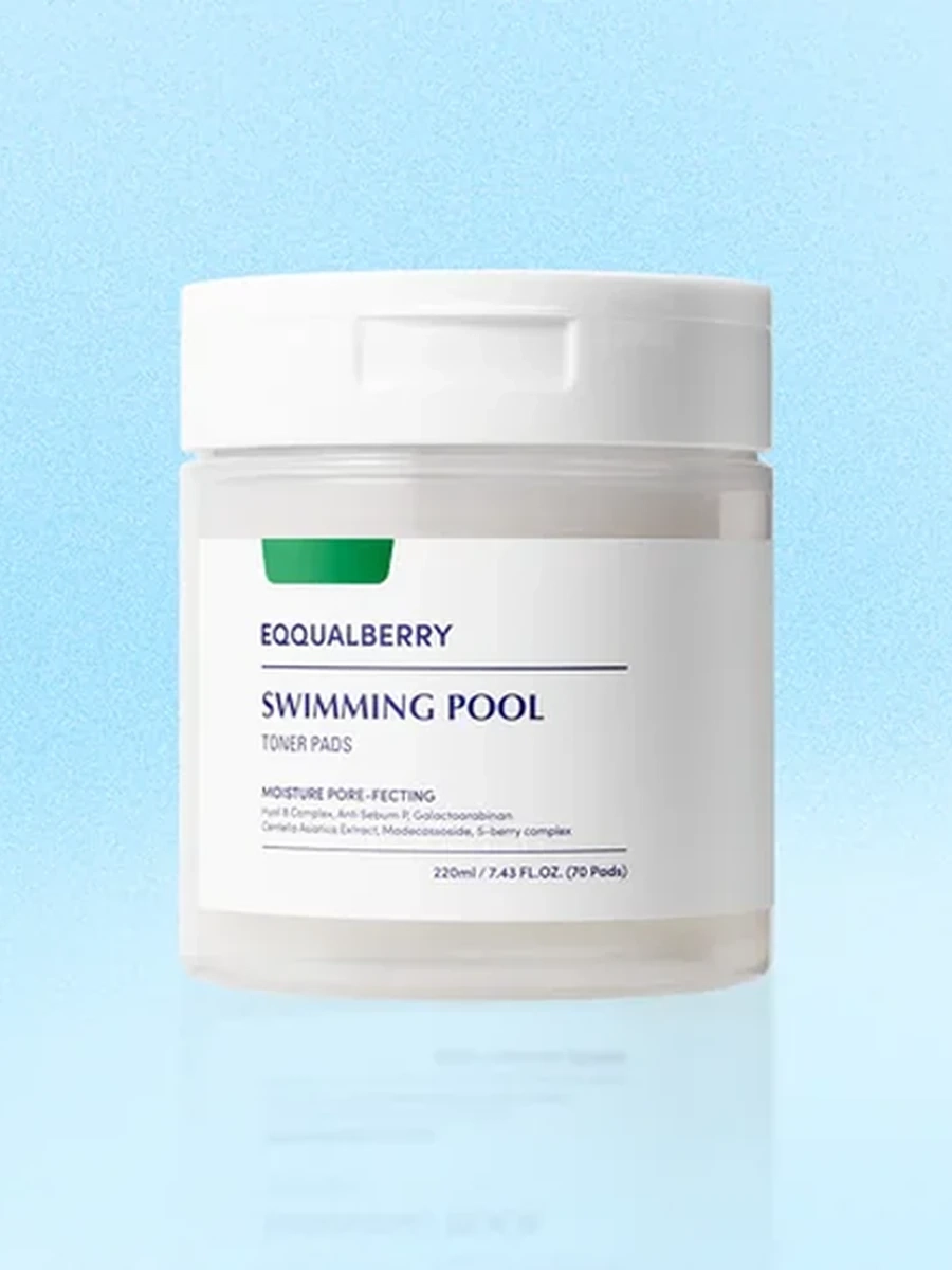 Увлажняющие и очищающие пэды Eqqualberry Swimming Pool Toner Pads 220ml