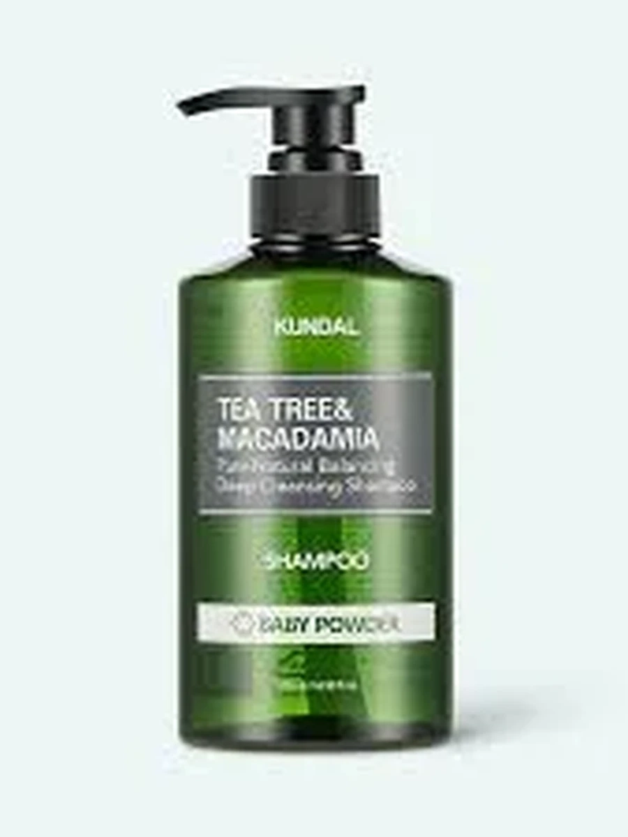 Шампунь для жирной кожи головы Kundal teatree&macadamia shampoo baby powder 500 ml
