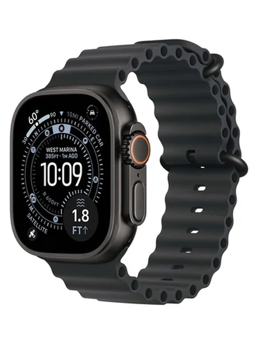 Apple Watch Ultra 3 GPS + Cellular, 49mm Black Titanium Case with Black Ocean Band