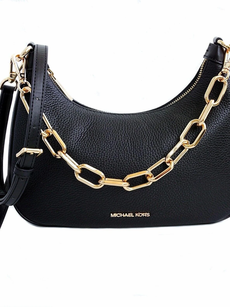 Большая женская сумка через плечо Michael Kors Cora - черная