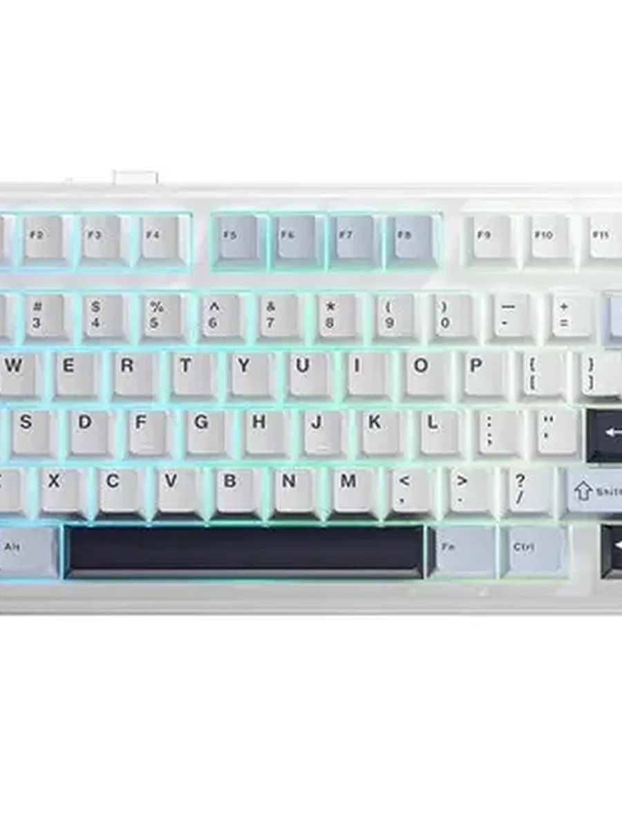 Клавиатура беспроводная AULA F75, mechanical, Ice Vein switch, 80 keys EN/RU, 2.4/BT/cable, Blue-white-purple