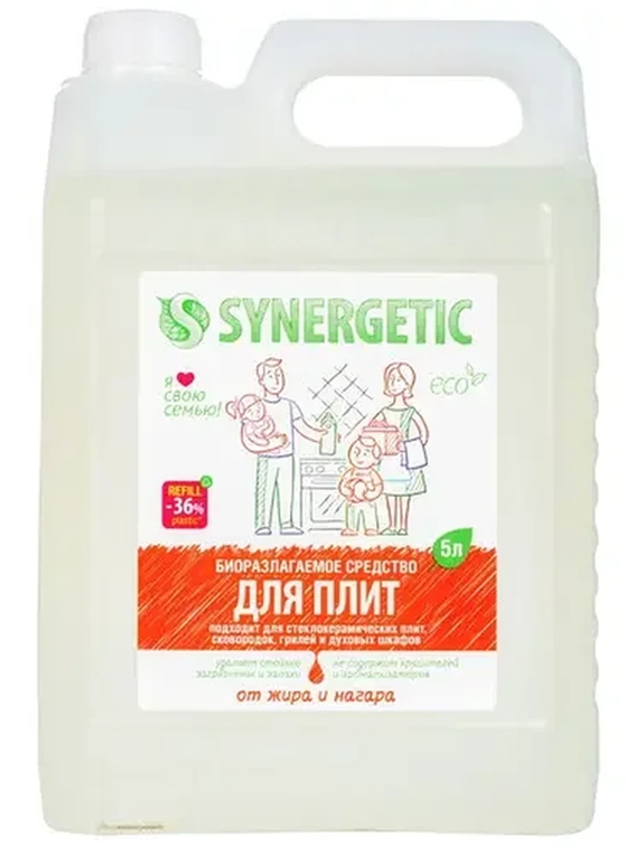 Средство чистящее для кухонных плит, Synergetic, гель, 5 л